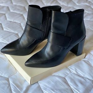Black Leather Vagabond Ankle Boots